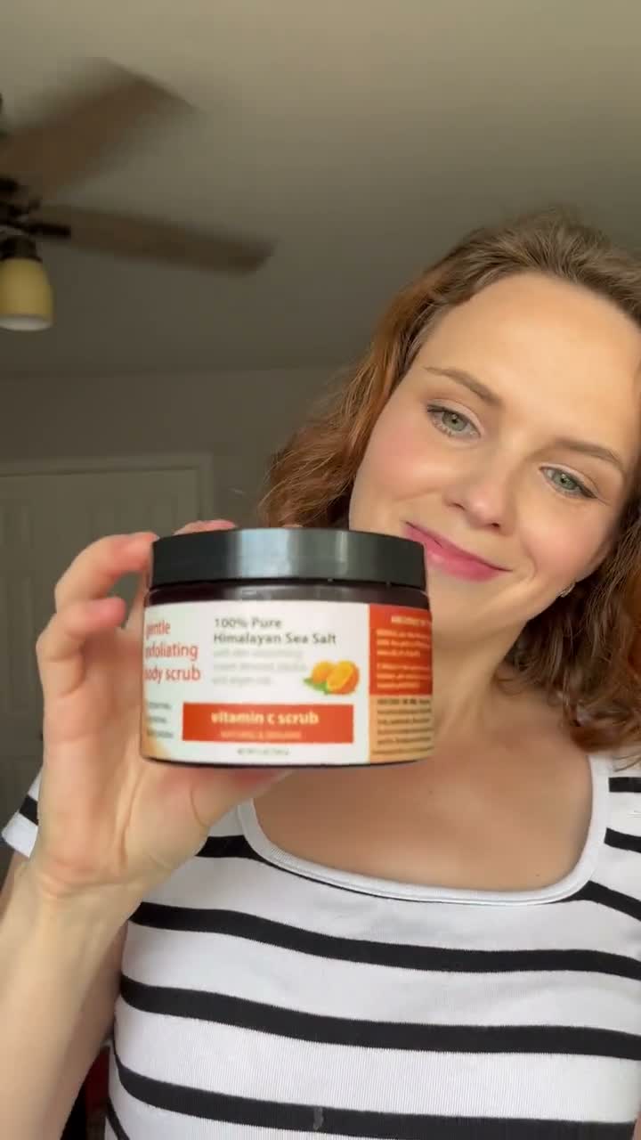 Still from a product video for an Asutra body scrub